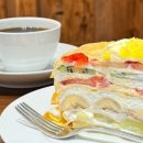 히카리케이크 | 시부야 디저트 맛집 [하브스(HARBS)] :: 밀크레이프, 웨이팅 5분 컷? 과일 듬뿍 인생 케이크 후기