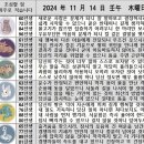 2024년 11월 14일 운세 및 세상 소식 이미지