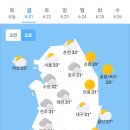 오늘의 날씨🌞☔️☃️, 2024년 6월 21일 금요일 이미지