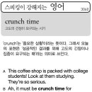 crunch time(고도의 긴장이 요구되는 시기) 이미지