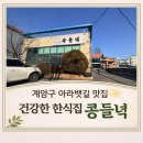 들녘식당 | 계양 아라뱃길 맛집 콩들녘, 부모님 모시고 가기 좋은 한식집