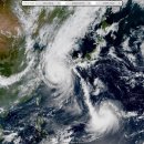 북상중인 태풍 마이삭 12시현재 위성 사진 이미지