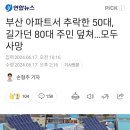 부산 아파트서 추락한 50대, 길가던 80대 주민 덮쳐 모두 사망 이미지