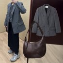 소뿔짱 | 한남동 렉토 매장 쇼룸, RECTO 레더 호보 백, 더블 테일러드 울 자켓 피팅후기