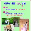 서울 동구로초등학교 4회 박영숙 아들 결혼식 알림 이미지