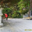 원불교 중앙총부 소태산 대종사님 성탑 주위에 떨어진 낙엽을 치우시는 정진단 단장님! ㄴ(^*^) ㄱ=3=3=3 이미지