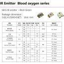 중국 제조회사_IR Emitter Blood oxygen series LED SPEC 비교 이미지