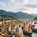천년 전 고려 시대 벽란도를 통해 '코리아'라는 이름의 기원과 고려의 글로벌 무역 활동을 영상 이미지