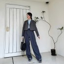 ORE 오어 여자 바지 맛집? 루즈핏 투턱 와이드 팬츠 사이즈 Tip 슬랙스 운동화 코디