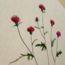 야생화 자수 이미지