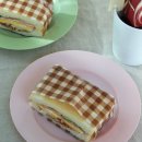 간단한 샌드위치, 양배추 햄치즈 샌드위치 이미지
