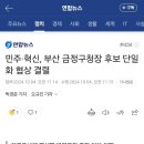 민주·혁신, 부산 금정구청장 후보 단일화 협상 결렬 이미지