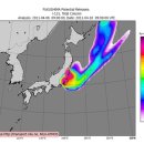 6개기관 최근 방사성물질 확산시뮬레이션 (4/11 10시30분 현재) 이미지