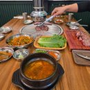 덕정 고기집 연탄불에 우대갈비 굽는 탄뿔