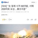 [속보] "北 동해 사격 80여발, 서해 200여회 포성…軍조치중" 이미지