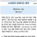 throw on (대충 걸치다) 이미지