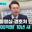 대통령실·경호처 인건비 연간 '1000억' 넘었다…10년 새 최대 이미지