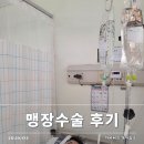 백병원(중) | 일산 백병원 복강경 맹장수술 후기 충수염 증상 이렇게 시작됐어요