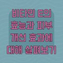 비타민 E의 효능과 피부 개선 효과에 대해 살펴보기