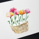 수채 캘리그라피 이미지