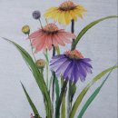 마음챙김 수채 캘리그라피 이미지