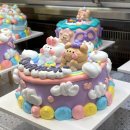 크린데이 | 명동 케이크 롯데백화점 해피베어데이 레터링 홀케이크 주문제작