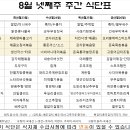 만성에스한식뷔페 8월 네째주 식단표 이미지