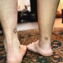 달이 비추는 곳 | [커플타투/우정타투] 서로를 비추는 해와 달 미니타투는 용인 수지 베이키타투에서!