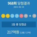 (주)코리아세븐 양주서광점 | [로또 복권] 968회 로또 당첨번호 ' 2 , 5, 12, 14, 24, 39' + '33'