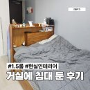 안둔 | 원룸인테리어 거실에 침대 둔 후기 1.5룸 현실버전