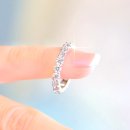 에버트라 | : 14k 18k 랩다이아 테니스 반지, 프로포즈반지 3mm 가드링 :