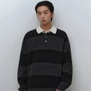 그레 | 무신사 스탠다드 리브드 스트라이프 럭비 니트 2Xl 후기 블랙/멜란지 그레