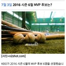 2016 시즌 6월 MVP 후보는? 이미지