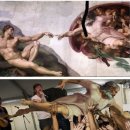 미켈란젤로의 천지창조 ㅋㅋㅋ 이미지