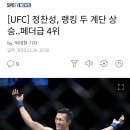 정찬성 UFC페더급 랭킹 4위로 상승 이미지