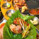 진주밀면&한판삼겹살 | 건대 고기집 최원석의돼지한판 구워주는 숙성 건대 삼겹살 아이랑 재방문 후기