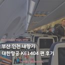 C.Y.바이오 | 대한항공 부산 인천 내항기 KE1404 탑승기 | 인천공항 환승 &amp; 운항 스케줄 (+ a321neo 비상구석 후기)