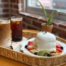 블루테라스 | 위례 디저트맛집｜야외 테라스 카페 블루쉐이드 수플레 팬케이크 후기