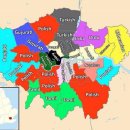 [지도] 영국 런던에서 영어 다음으로 많이 사용되는 언어들의 각 구별 상황 이미지