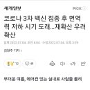 코로나 3차 백신 접종 후 면역력 저하 시기 도래…재확산 우려 확산 이미지