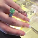 K14천연 비취반지10mm 527.000원/ K14천연 러프아쿠아마린 반지 8mm 496.000원 이미지