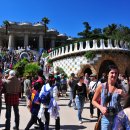 스페인 구엘 공원(Parc Guell)의 전경입니다. 이미지