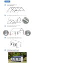 천막 3m x 6m 고정식 (임시 차고 텐트 케노피 창고) 이미지