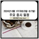 1주차 주요 증시일정(컴퓨텍스 2024 관련주, 오토테크 관련주, 스페이스X, 태양광, 풍력, 수소, 김 가격...