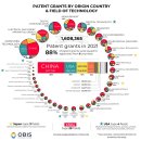 세계 기술특허 80%를 독차지하는 4개국가 이미지