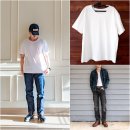 슈즈쿨 | 2만원대 가성비 유넥 반팔티 추천 : 미나브 쿨코튼 유넥 반팔 티셔츠 화이트 리뷰 및 코디 minav