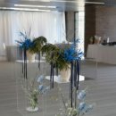 숭실대학교 사회복지대학원 | 송년회 연말 행사 포토존 꽃장식 / 블루 장미 서울 포토존 생화 블루톤 꽃장식