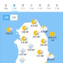 ＜오늘의 날씨 🌞☔️☃️＞ 2023년 7월 10일 월요일 이미지