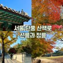 정릉64 | 서울 선릉과 정릉 선정릉 조용한 단풍 산책로 주차장 입장료