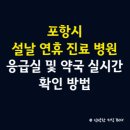 메디컬닥터스속시원내과의원 | 포항시 설날 연휴 공휴일 진료 병원 안내, 응급실 및 약국 실시간 확인 방법